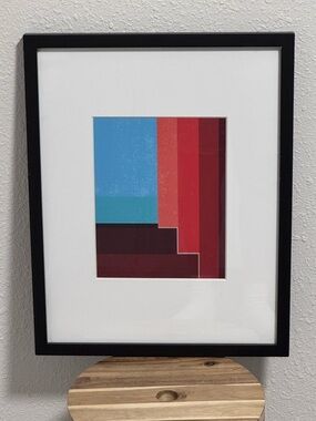 Project 62 Modern Black Gallery Wood Frame 15x19 w/ Geometric Giclee Art